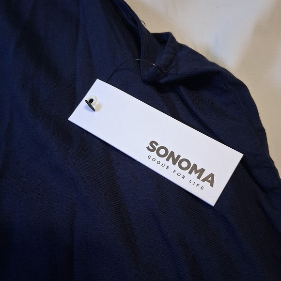 Sonoma Women's Petite XL Navy Blue Challis Tank Embroidered NWT A10 - Picture 5 of 10